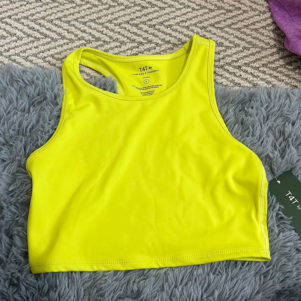 T4T Sports Bra, Bright/Neon Yellow, Size: Small
